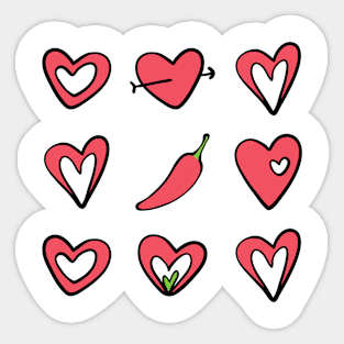 Be my spicy valentines Sticker